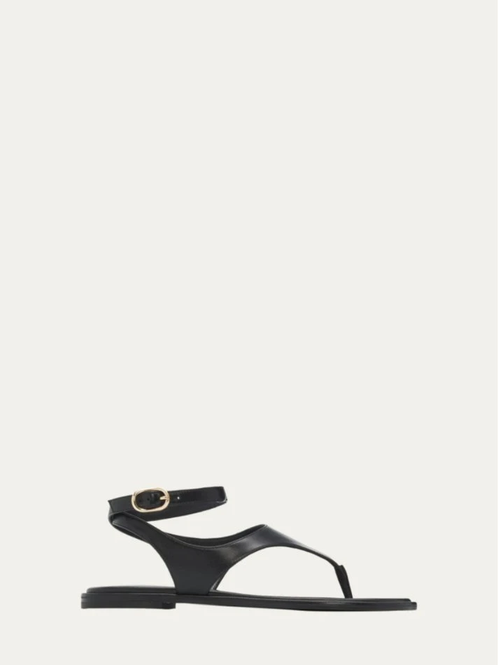 Bergdorf Goodman Marley Nappa Leather Flat Thong Sandals - Women's Shoes