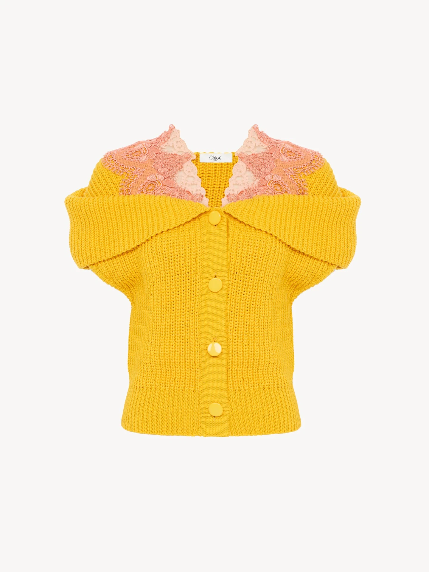 Chloe Cape cardigan in a cotton knit & lace - Women's Clothing