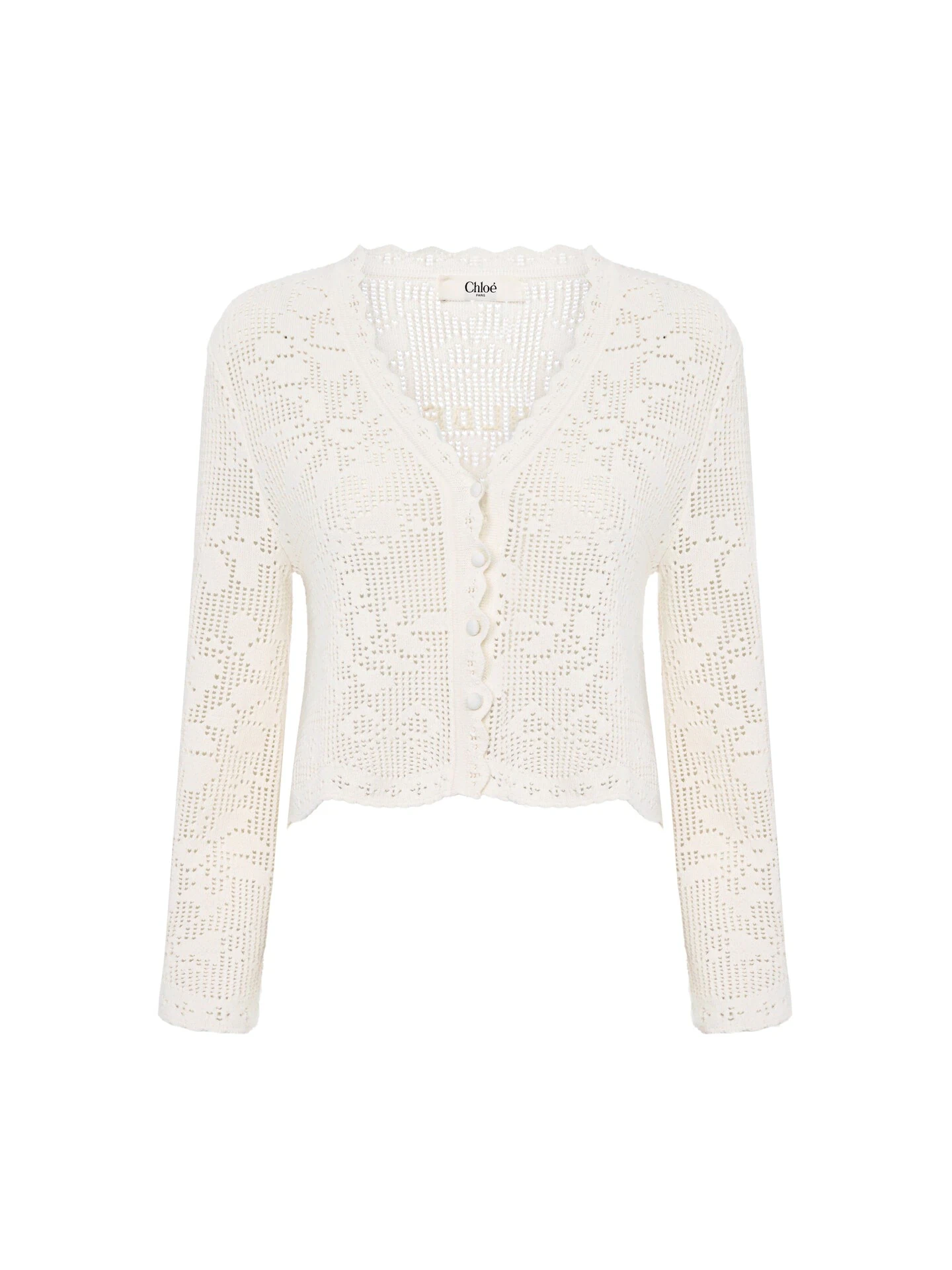 Chloe Cropped cardigan in a cotton knit