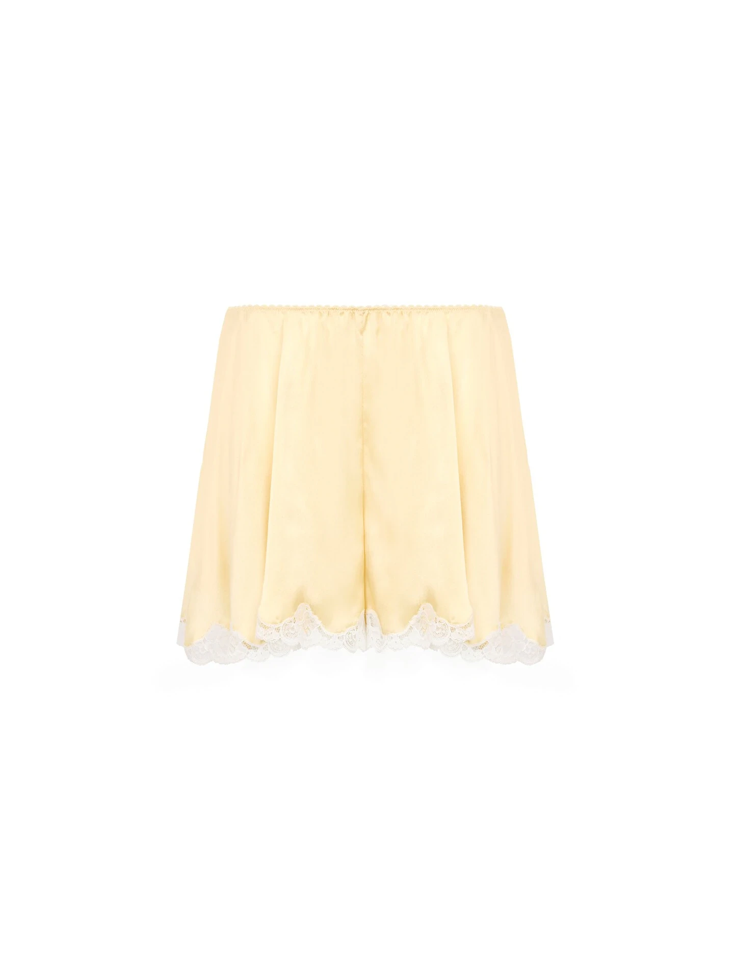 Chloe Fluid shorts in washed silk satin & lace - Women's Clothing