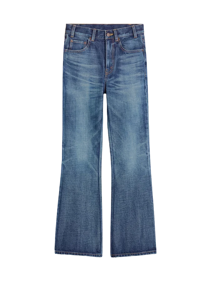Celine Boot Cut Jeans in Dark Wash Denim