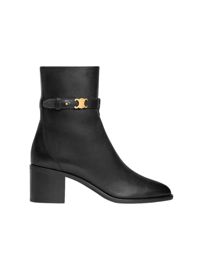 Celine CELINE GARANCE TRIOMPHE STRAP BOOT IN CALFSKIN