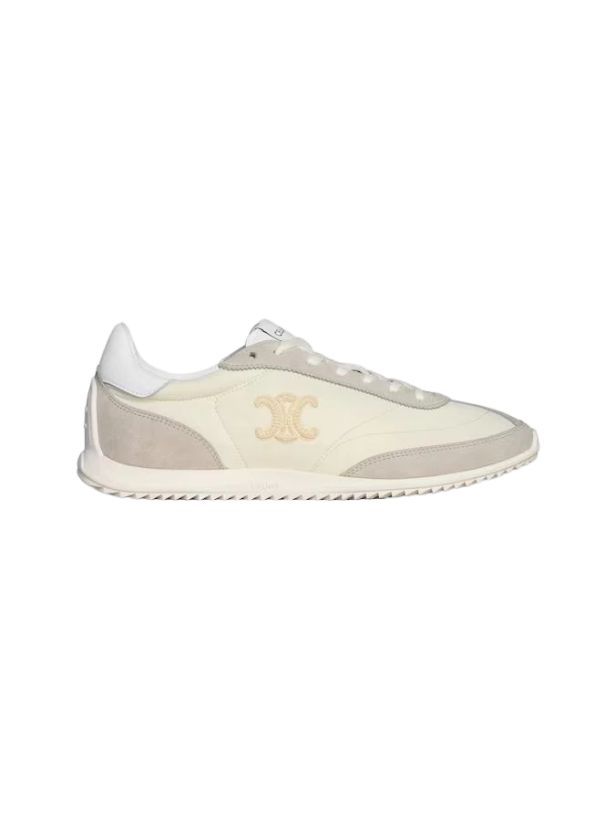 Celine CELINE RACER - LOW TOP SNEAKER WITH TRIOMPHE IN NYLON, SUEDE CALFSKIN AND CALFSKIN