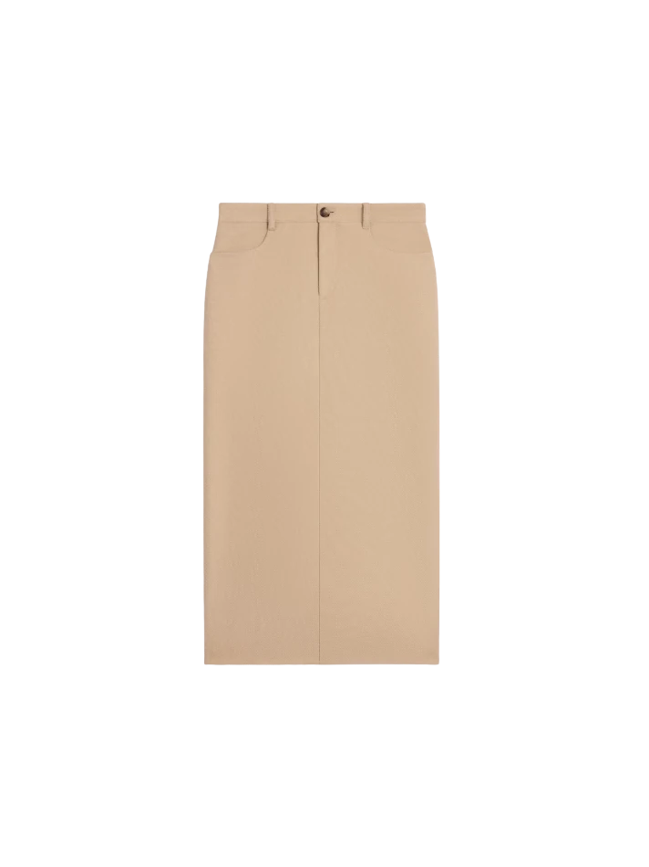 Celine Pencil Skirt in Cashmere Mohair Natté