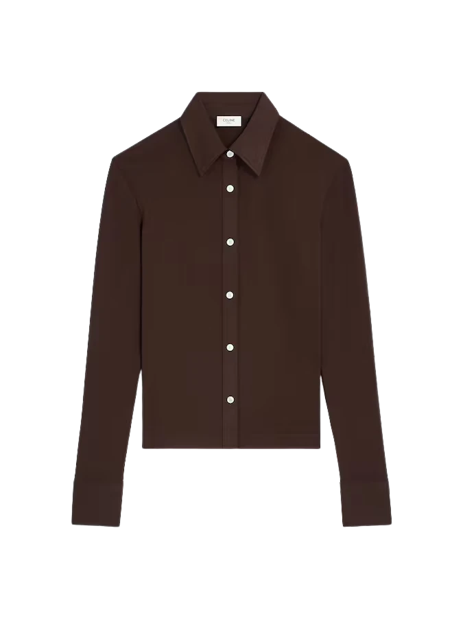 Celine Fitted Shirt in Viscose Jersey