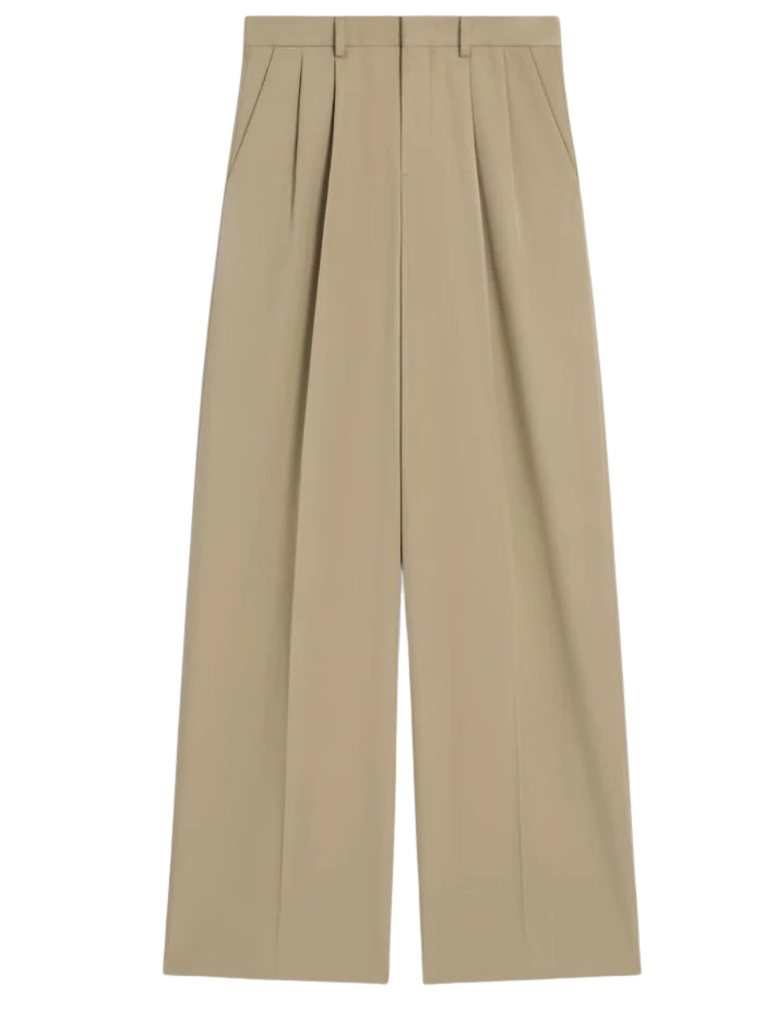 Celine pleated trousers IN cotton and wool gabardine