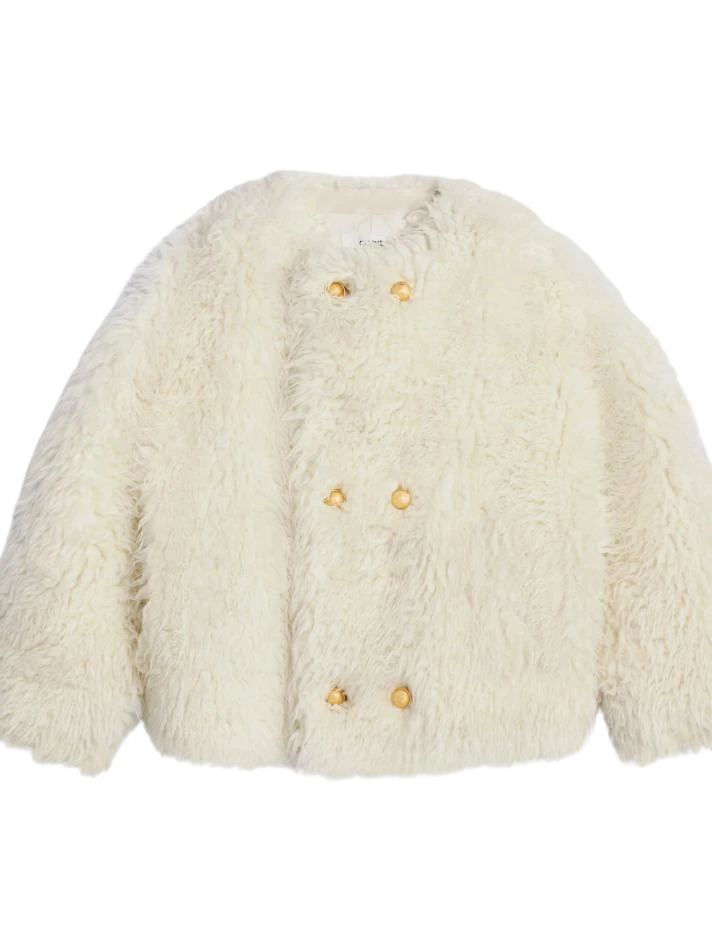 Celine Coat in Fluffy Wool