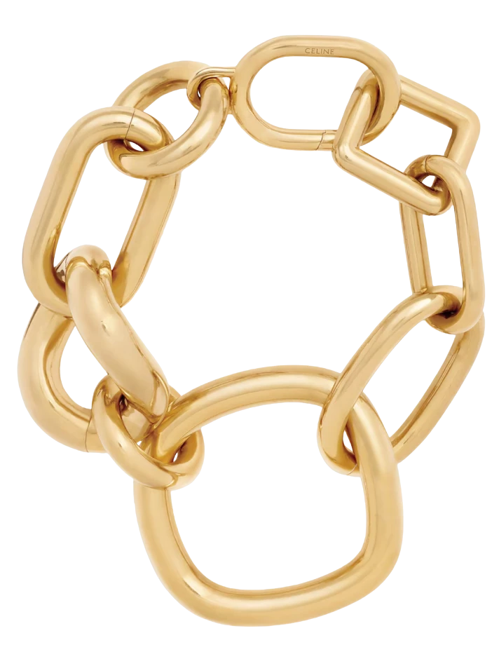 Celine Celine Charms Modern Chunky Gourmette in Brass with Gold Finish