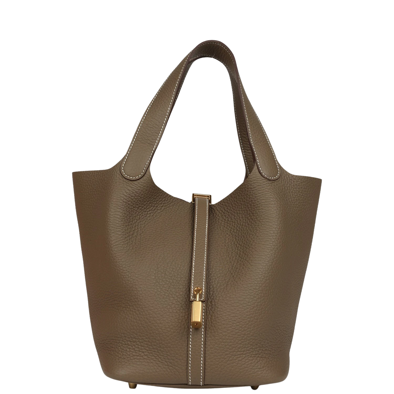 hermes Hermes Picotin Lock 22 Etoupe Clemence Gold Hardware