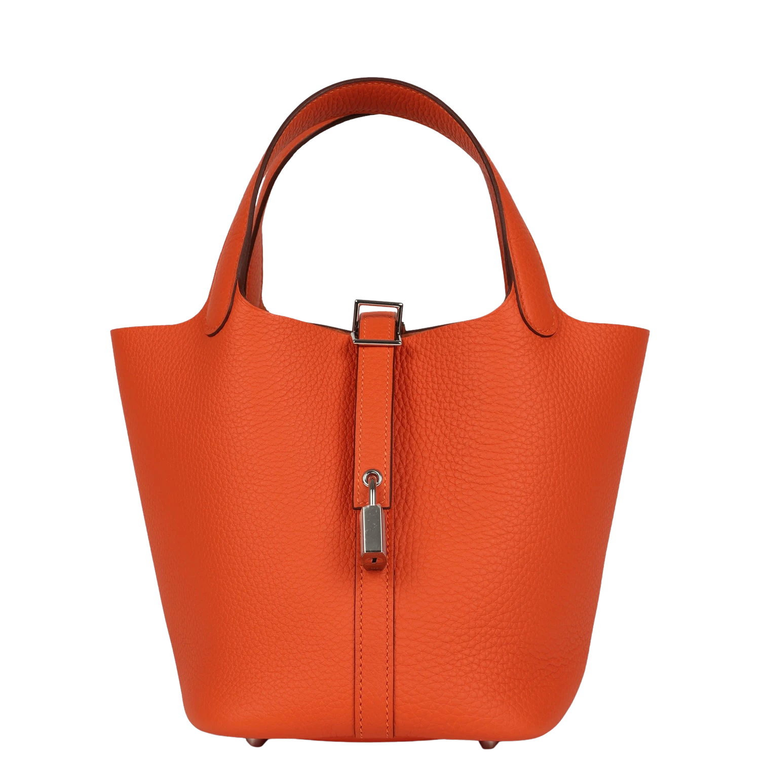 hermes Hermes Picotin Lock 18 Tangerine Clemence Palladium Hardware