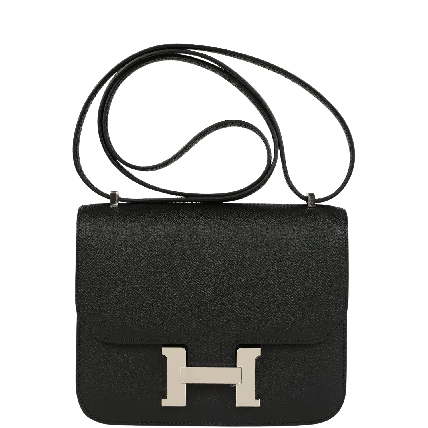 hermes Hermes Constance 18 Black Epsom Palladium Hardware