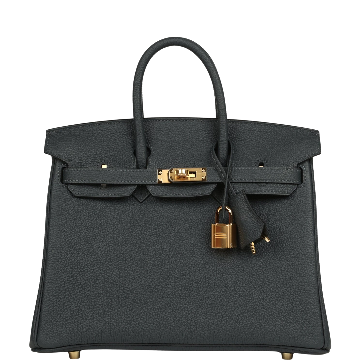 hermes Hermes Birkin 25 Gris Misty Togo Gold Hardware